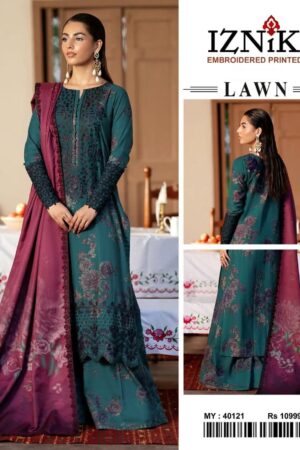 3 Pc  Premium Embroidery Lawn