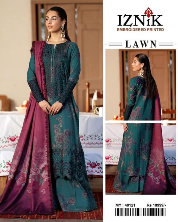 3 Pc  Premium Embroidery Lawn