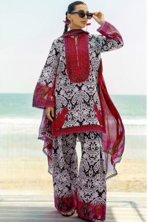 Zainab Chottani Embroidered Lawn 3PC Suit – Digital Chiffon Dupatta | Premium 90/88 Fabric