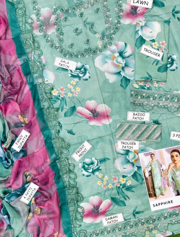 Embroidered 3PC Lawn - Image 2