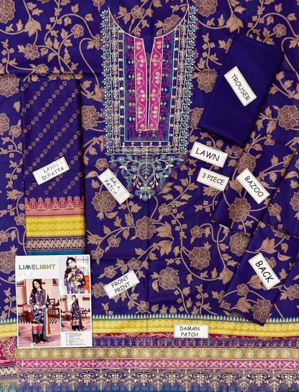 Embroidered Lawn 3PC - Image 2