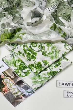 Printed Lawn 3PC Suit – Chiffon Dupatta